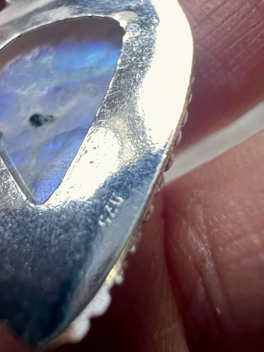 925 OMG OMG! Insane Flash Rainbow Moonstone Pendant Necklace - Picture 10 of 11